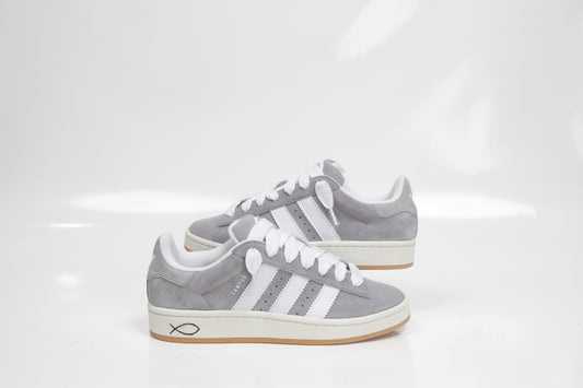 "Campus00s Gray" Basic Laces White