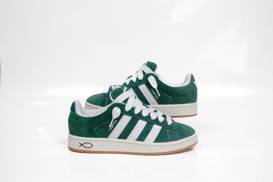 "Campus00s Green" Basic Laces White